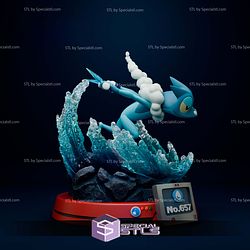 Frogadier Diorama Pokemon Digital STL Files