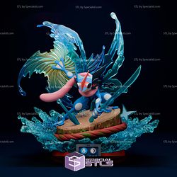 Greninja Diorama Pokemon Digital STL Files