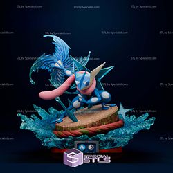 Greninja Diorama Pokemon Digital STL Files