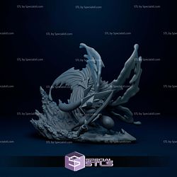Greninja Simple Diorama Pokemon Digital STL Files