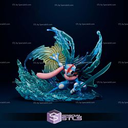 Greninja Simple Diorama Pokemon Digital STL Files