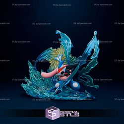 Greninja Simple Diorama Pokemon Digital STL Files