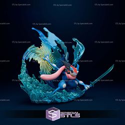 Greninja Simple Diorama Pokemon Digital STL Files