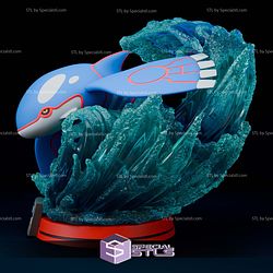 Kyogre Pokemon Diorama STL Files