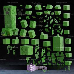 Life Size Creeper Minecraft STL Files