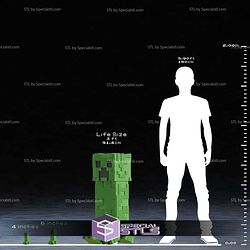 Life Size Creeper Minecraft STL Files