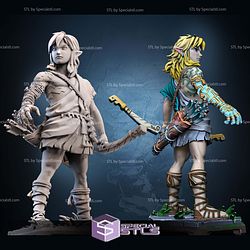 Link Archaic Tunic Zelda STL Miniatures