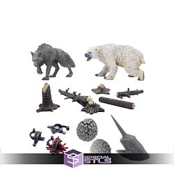 Monster Scenery Ice Wilds Campaign STL Miniatures