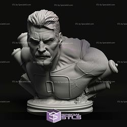 Omni Man in Battle Bust 3D Model Sculpture