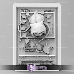 Pokemon 3D Card Collection - Bulbasaur STL