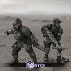 Sci-Fi Colonial Mercenaries STL Miniatures