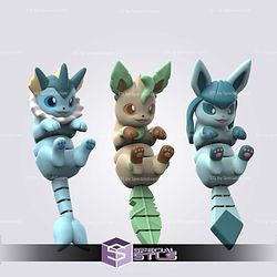 Super Basic Pokemon STL - Flexi Vamporeon Leafeon Glaceon