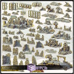 Terrain Essentials Exteriors Ancient Ruin Set Campaign STL Miniatures