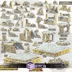 Terrain Essentials Exteriors Ancient Ruin Set Campaign STL Miniatures