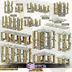 Terrain Essentials Exteriors Ancient Ruin Set Campaign STL Miniatures