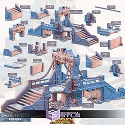 Terrain Essentials Exteriors Dwarven City Campaign STL Miniatures