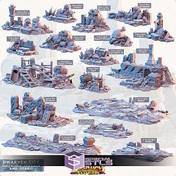 Terrain Essentials Exteriors Dwarven City Campaign STL Miniatures