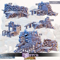 Terrain Essentials Exteriors Dwarven City Campaign STL Miniatures