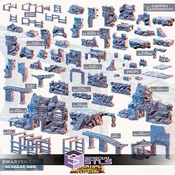 Terrain Essentials Exteriors Dwarven City Campaign STL Miniatures