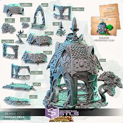 Terrain Essentials Exteriors Elven City Campaign STL Miniatures