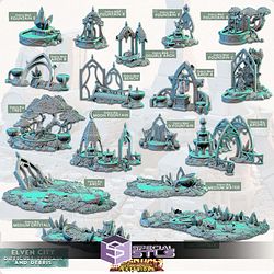 Terrain Essentials Exteriors Elven City Campaign STL Miniatures