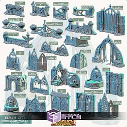 Terrain Essentials Exteriors Elven City Campaign STL Miniatures