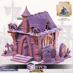 Terrain Essentials Exteriors Graveyard Set Campaign STL Miniatures