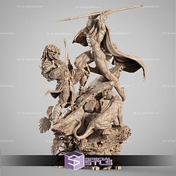 Black Panther Vs Predator Diorama 3D Printer Files