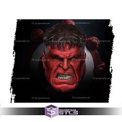 Custom Head STL Collection - Red Hulk