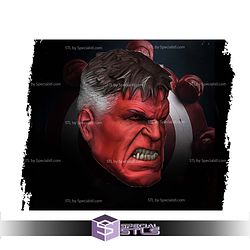 Custom Head STL Collection - Red Hulk
