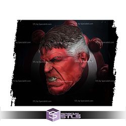 Custom Head STL Collection - Red Hulk