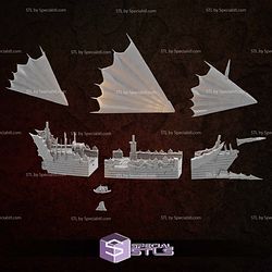 Corsair Coast Ship and House STL Miniatures