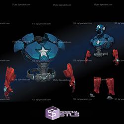 Cosplay STL Files Captain America Marvel Rivals Armor