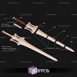 Cosplay STL Files Motu Heman Sword