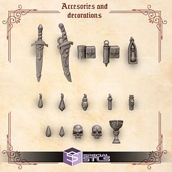 Crimson Lords Pack Campaign STL Miniatures