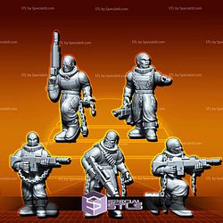 Gigantic Builder Prisoners and Criminals STL Miniatures
