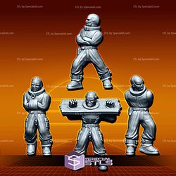 Gigantic Builder Prisoners and Criminals STL Miniatures