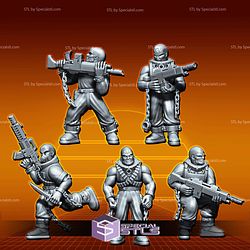 Gigantic Builder Prisoners and Criminals STL Miniatures