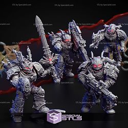 Nightmare Harbingers Battle Squad BuildKit STL Miniatures