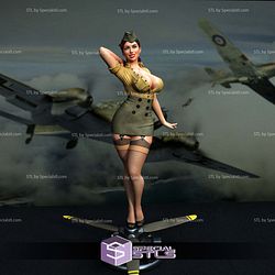 Pin Up Pilot Girl 3D Printer Files