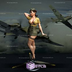 Pin Up Pilot Girl 3D Printer Files