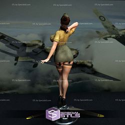 Pin Up Pilot Girl 3D Printer Files