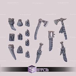 Primal Hounds Pack Campaign STL Miniatures