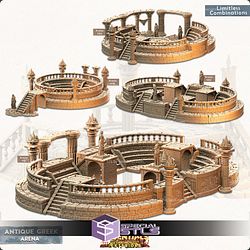Terrain Essentials Exteriors Antique Greek Campaign STL Miniatures