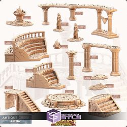 Terrain Essentials Exteriors Antique Greek Campaign STL Miniatures