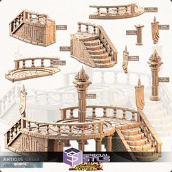 Terrain Essentials Exteriors Antique Greek Campaign STL Miniatures