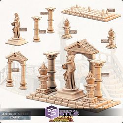 Terrain Essentials Exteriors Antique Greek Campaign STL Miniatures