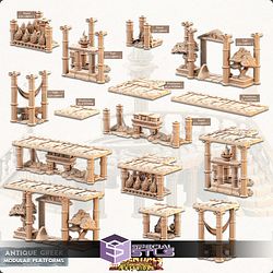 Terrain Essentials Exteriors Antique Greek Campaign STL Miniatures