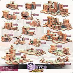 Terrain Essentials Exteriors Aztec Temple Campaign STL Miniatures