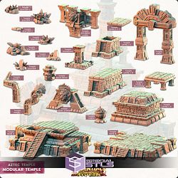 Terrain Essentials Exteriors Aztec Temple Campaign STL Miniatures